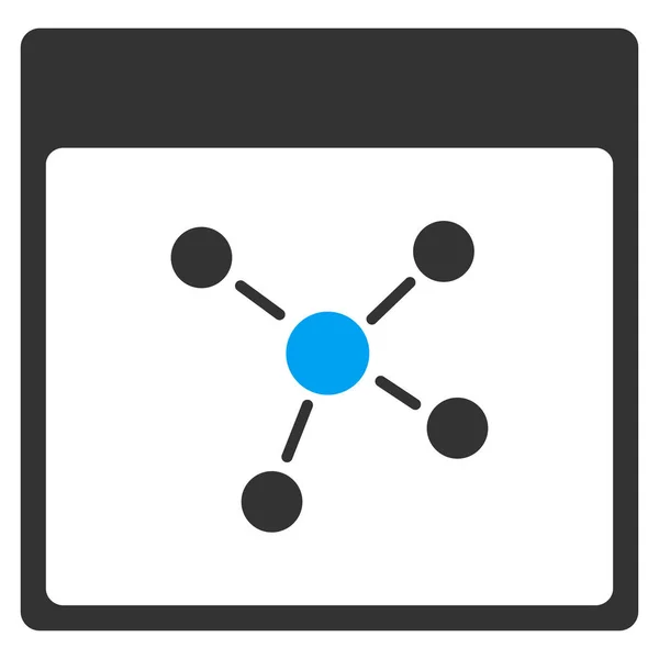 Pagina calendario connessioni Icona della barra degli strumenti vettoriale — Vettoriale Stock