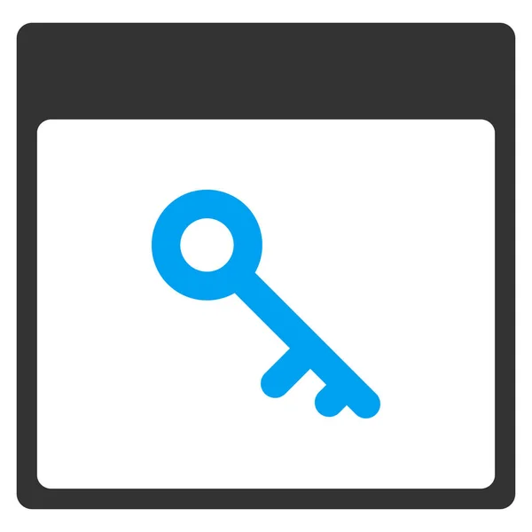 Icono de barra de herramientas de vectores de página de calendario clave — Archivo Imágenes Vectoriales