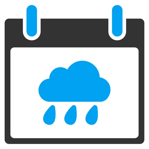 Rain Cloud Calendar Day Vector Toolbar Icon — Stock Vector