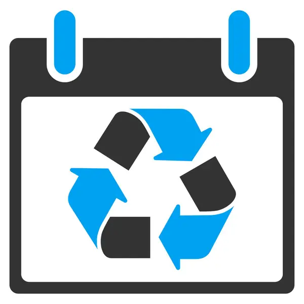 Recycler calendrier jour vectoriel barre d'outils Icône — Image vectorielle