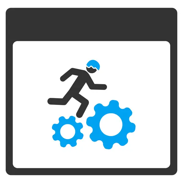 Fonctionnement Calendrier des travailleurs Page vectorielle Icône de la barre d'outils — Image vectorielle
