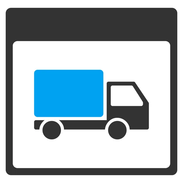 Verzending Truck kalender pagina Vector werkbalkpictogram — Stockvector