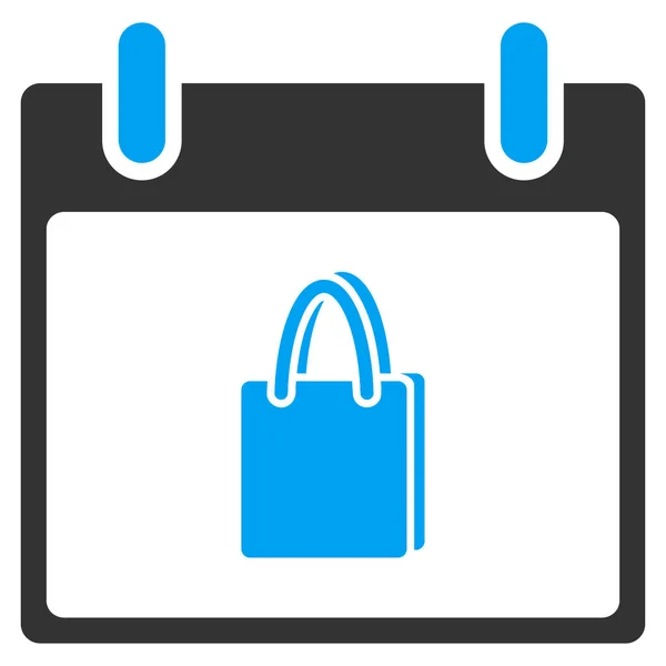 Saco de compras Calendário Dia Vector Toolbar Ícone — Vetor de Stock