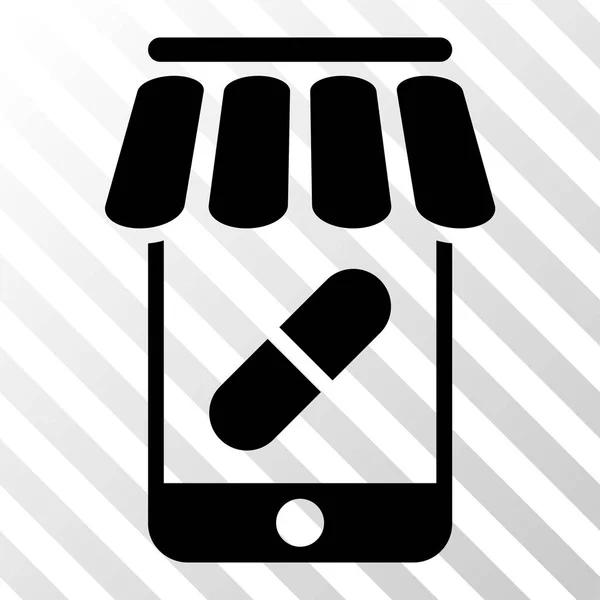 Vector de farmacia en línea icono — Archivo Imágenes Vectoriales