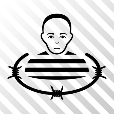 İzole mahkum vektör simgesi