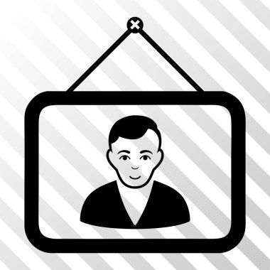 Adam portre vektör simgesi