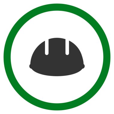 Oluşturucu kask düz yuvarlak vektör simgesi