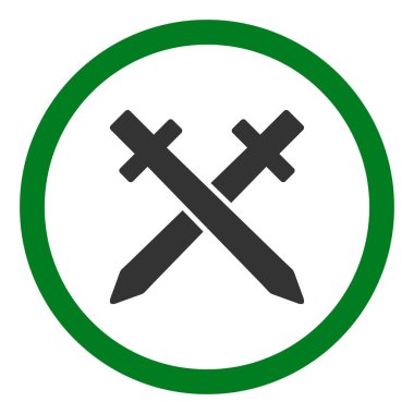 Geçiş kılıç düz yuvarlak vektör simgesi