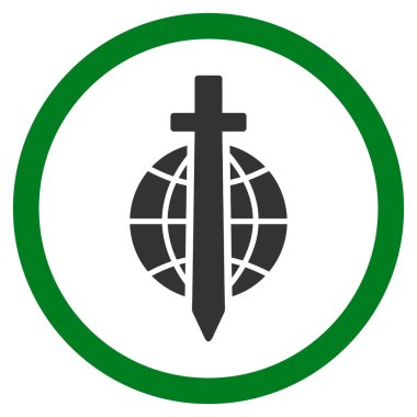 Kılıç düz yuvarlak vektör simge