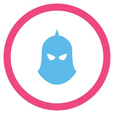 Vektör simge Knight kask düz yuvarlak