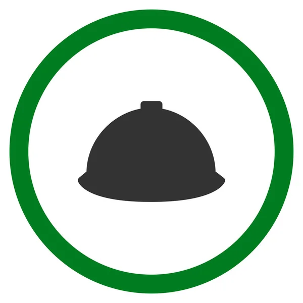 Строитель каска плоская круглая векторная икона — стоковый вектор