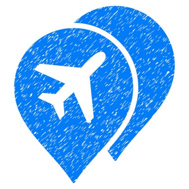 Havaalanı harita işaretleri grenli doku simgesi