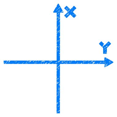 Kartezyen eksenleri grenli doku simgesi