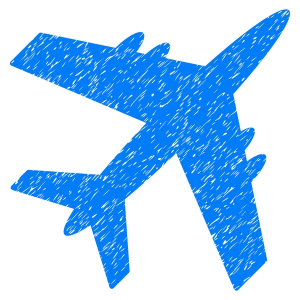 Icono de textura granulada de aviones — Vector de stock
