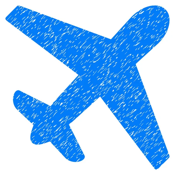 Airplane Grainy Texture Icon — Stock Vector