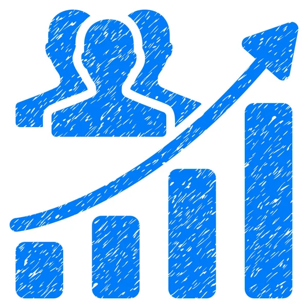 Målgruppsikonen tillväxt diagram grynig konsistens — Stock vektor