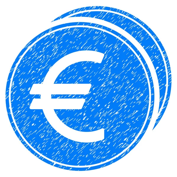 Ikonen för euro mynt-grynig konsistens — Stock vektor