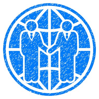 Küresel ortaklık grenli doku simgesi