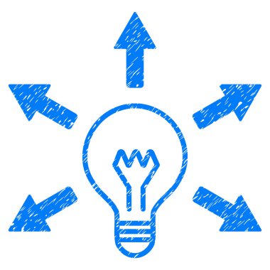 Fikir ampul grenli doku simgesi