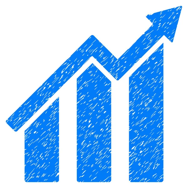 Gráfico de crescimento Grainy Texture Icon — Vetor de Stock