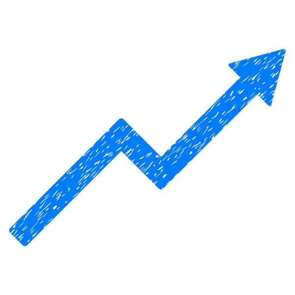 Ikon för tillväxt Trend diagram grynig konsistens — Stock vektor