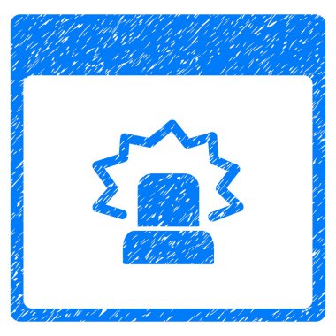 Uyarı takvim sayfası grenli doku simgesi