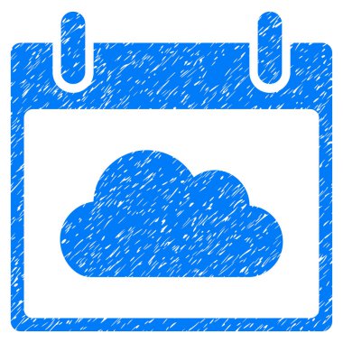 Bulut takvim gün grenli doku simgesi