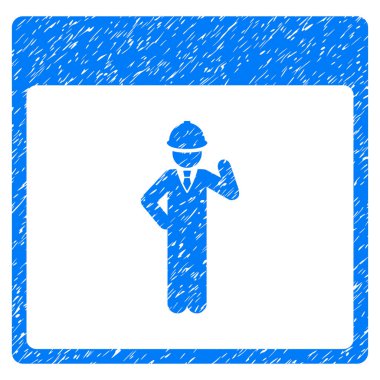 Mühendis takvim sayfası grenli doku simgesi