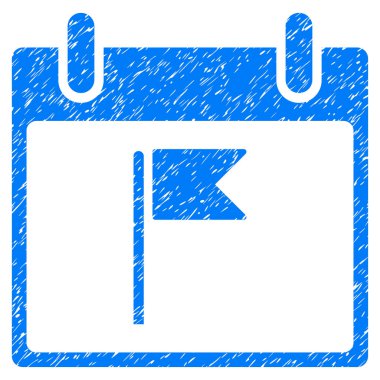 Bayrak takvim gün grenli doku simgesi