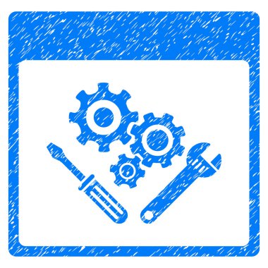 Vites Araçlar sayfa grenli doku simgesini takvim