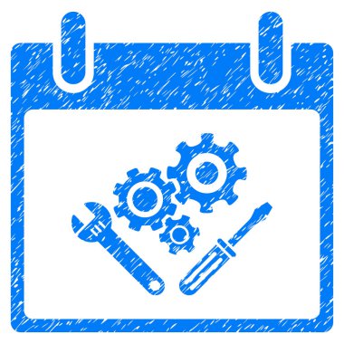 Araç Araçlar takvim gün grenli doku simgesi