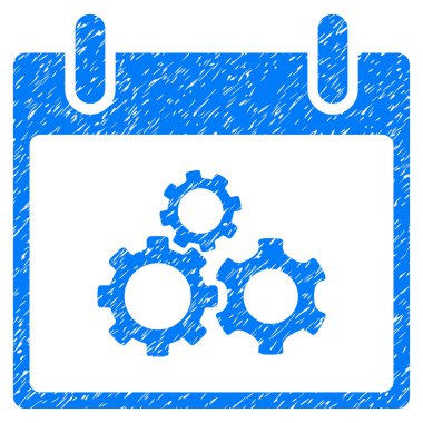 Mekanik vites takvim gün grenli doku simgesi