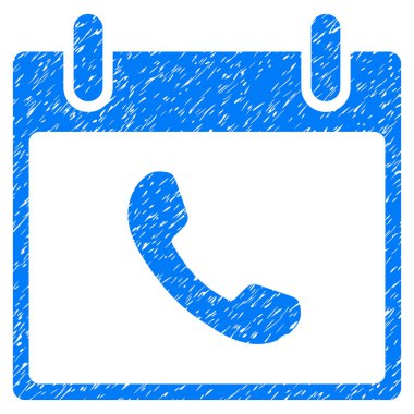 Telefon takvim gün grenli doku simgesi