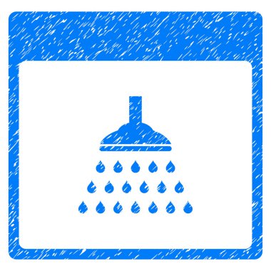 Duş takvim sayfası grenli doku simgesi