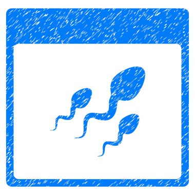 Spermatozoids sayfa grenli doku simgesini takvim