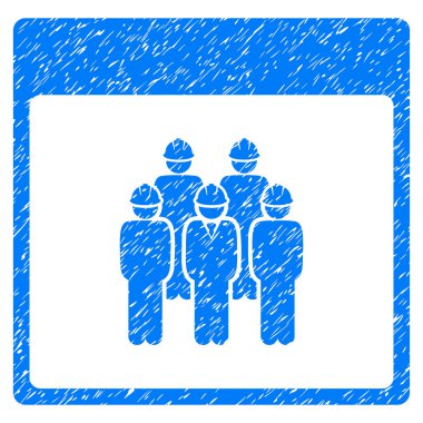 Personel sayfa grenli doku simgesini takvim