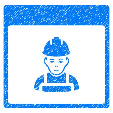 İşçi takvim sayfası grenli doku simgesi