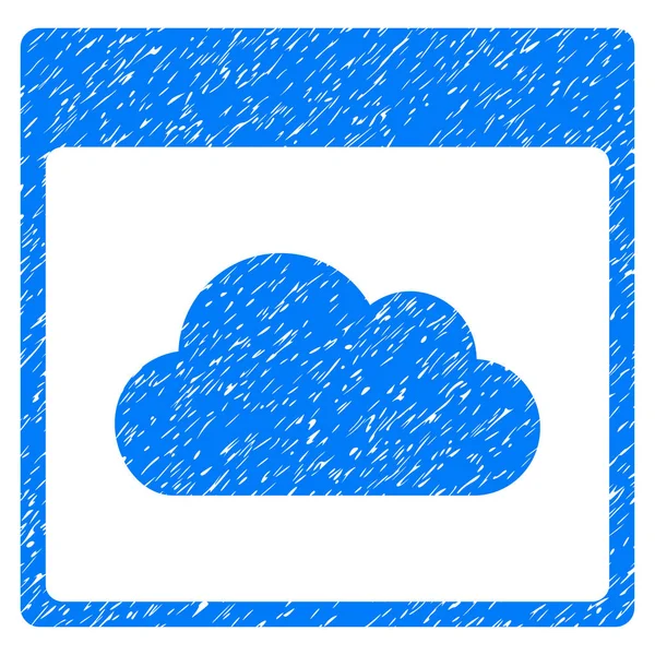 Cloud Calendar Page Grainy Texture Icon — Stock Vector