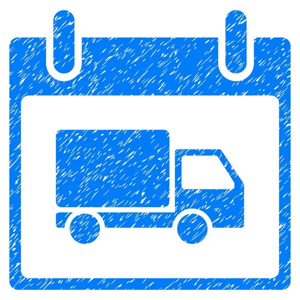 Delivery Car Calendar Day Grainy Texture Icon — Stock Vector