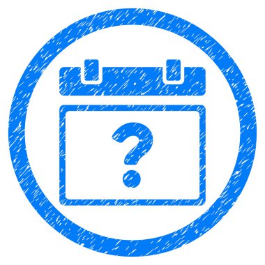 Bilinmeyen tarihi simgesi lastik damgası yuvarlak