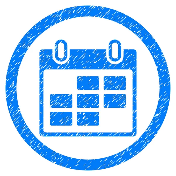 Calendario Días redondeados Icono Sello de goma — Vector de stock