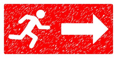 Acil çıkış grenli doku simgesi