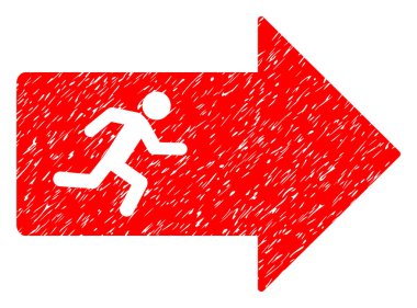 Çıkış ok grenli doku simgesi