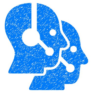 Çağrı merkezi operatörleri grenli doku simgesi