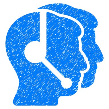 Çağrı merkezi operatörleri grenli doku simgesi