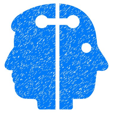 Çift kafa bağlantı grenli doku simgesi