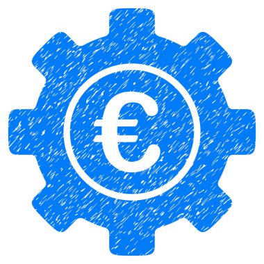 Euro geliştirme dişli grenli doku simgesi