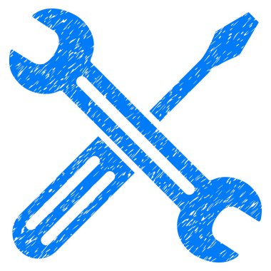 Somun anahtarı ve tornavida grenli doku simgesi