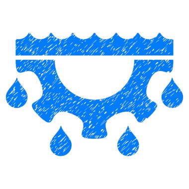 Su dişli damla grenli doku simgesi