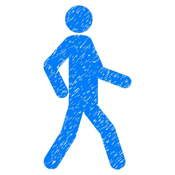 Περπάτημα άνθρωπος κοκκώδη υφή εικονίδιο — Διανυσματικό Αρχείο